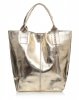 Bőr táska shopper bag Genuine Leather óarany 555